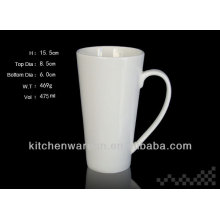 475ml(16.7oz)high quality white ceramic mug with handle/coffe drinking mug